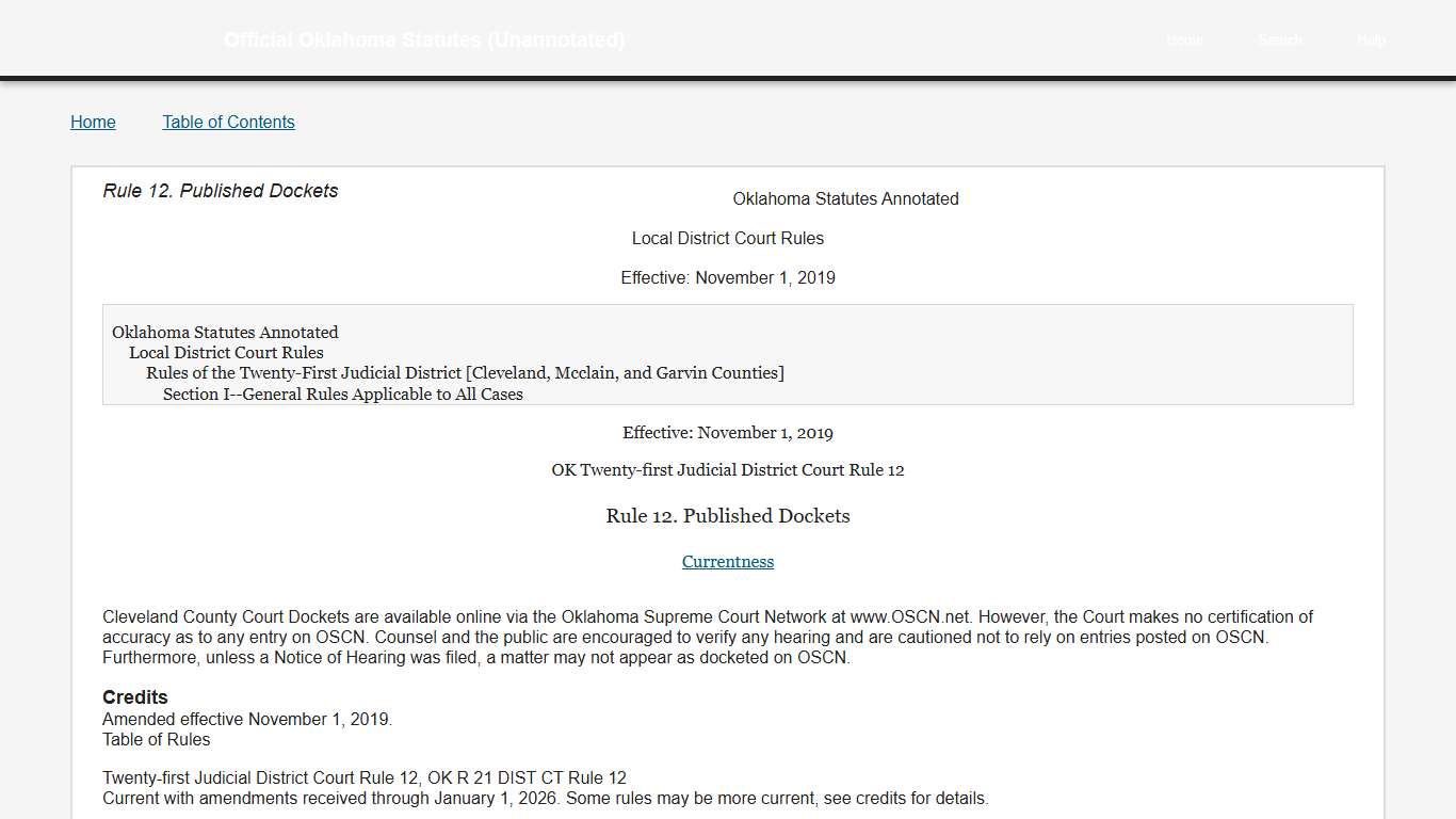 View Document - Official Oklahoma Statutes (Unannotated)